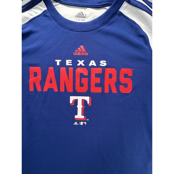 Adidas MLB Texas Rangers Baseball Shirt Size Youth Large - Picture 2 of 6